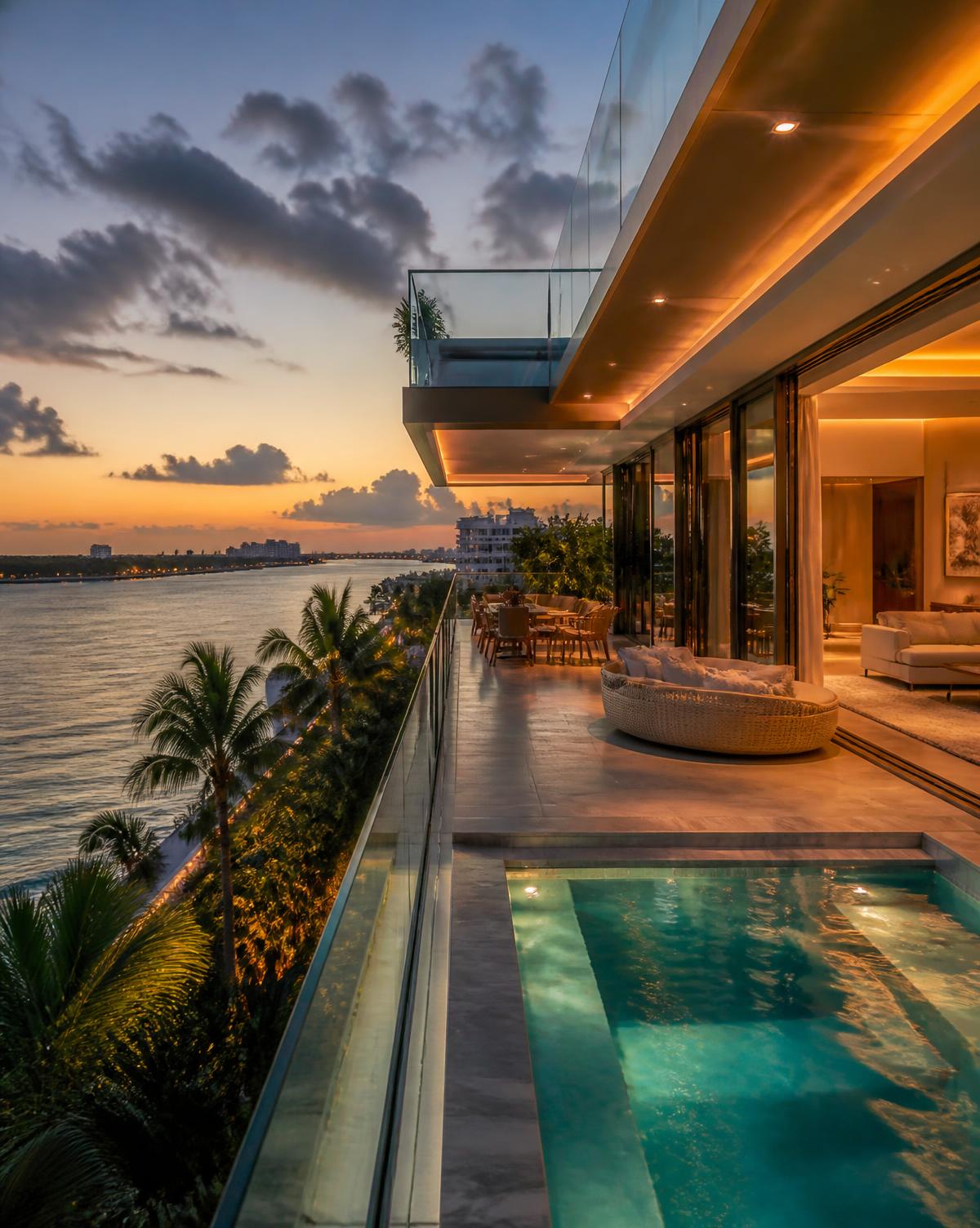 Residências e Coberturas à Beira-Mar — Miami, EUA