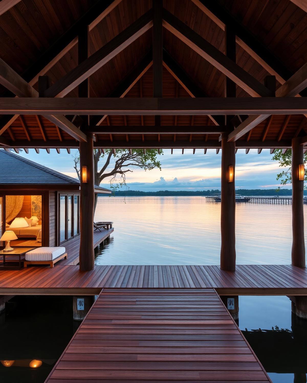 Residência à beira d'água — Região amazônica, Brasil